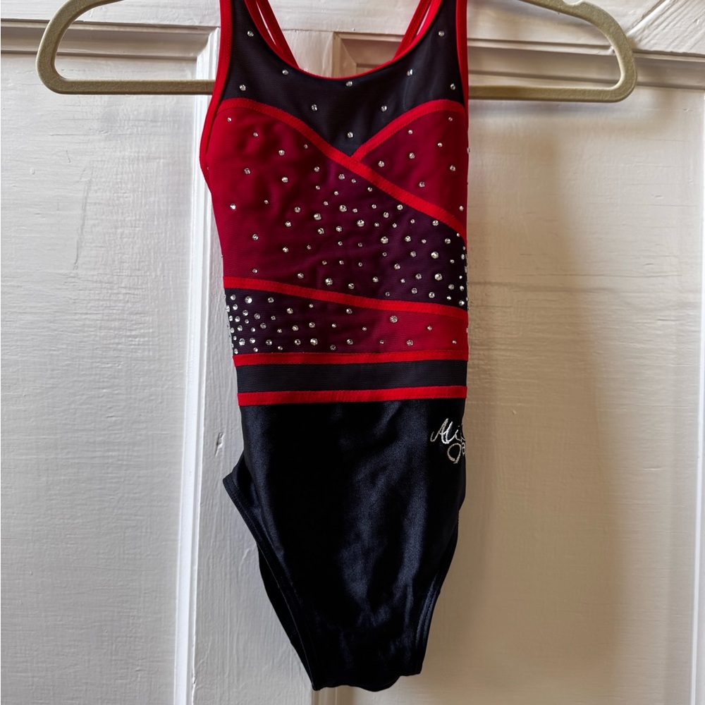 Girls GK Leotard in Red and Black child’s medium